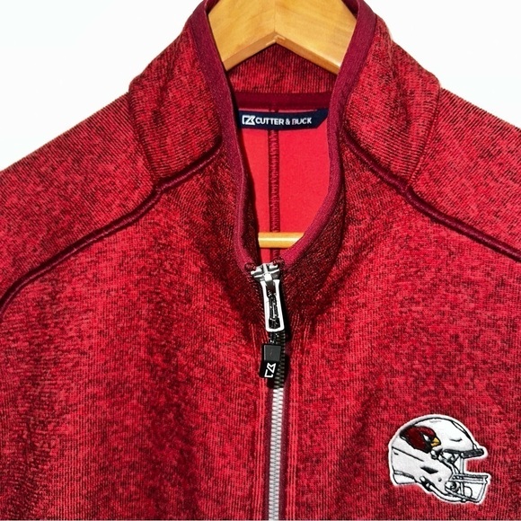 CUTTER AND BUCK Arizona Cardinals RED MAINSAIL full zip vest NWOT - Picture 12 of 13